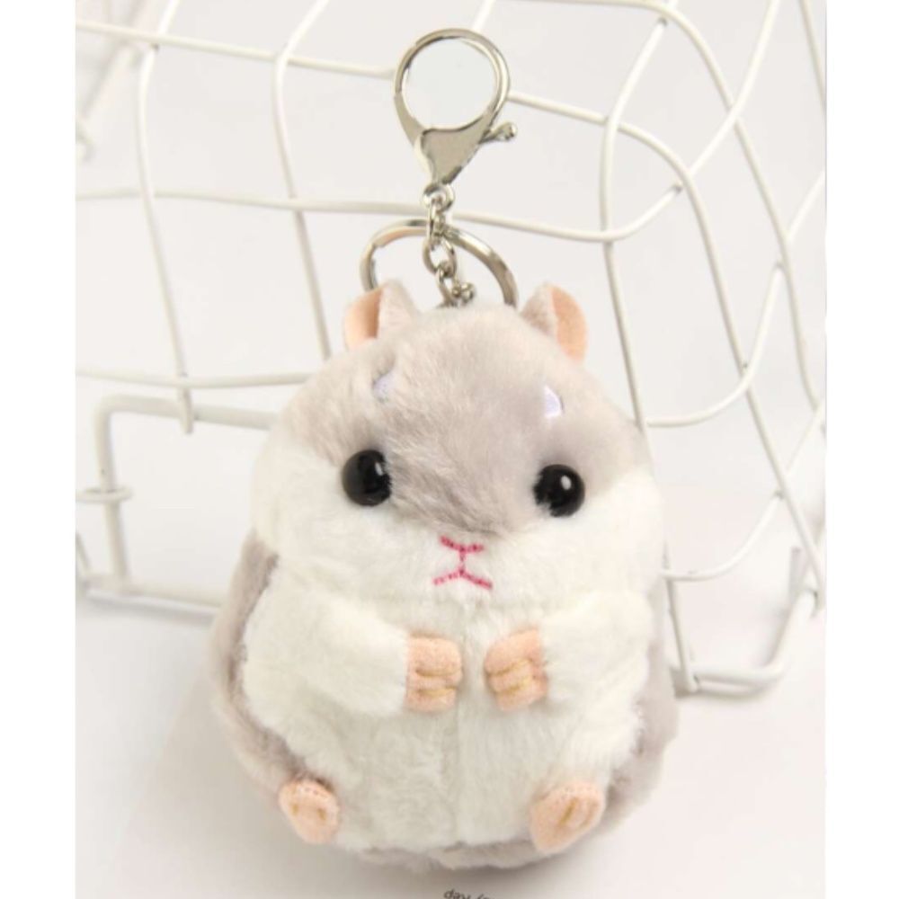 Fuzzy Hamster Keychain 
